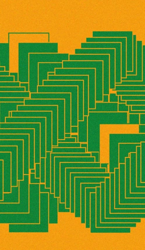 Green geometric artwork